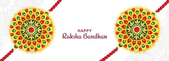 feliz raksha bandhan no fundo decorativo do banner do festival rakhi vetor