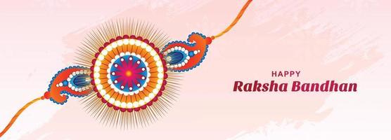 cartão festival raksha bandhan com design de banner rakhi vetor