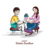 fundo de cartão de celebração feliz raksha bandhan festival vetor