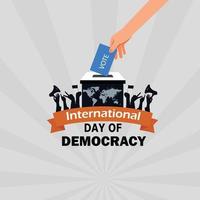 dia internacional da democracia, cartaz ou banner para o dia internacional da democracia. ilustração vetorial. vetor