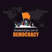 dia internacional da democracia, cartaz ou banner para o dia internacional da democracia. ilustração vetorial. vetor