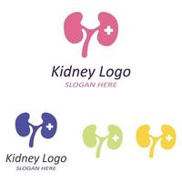 ilustração vetorial de logotipo de saúde renal vetor