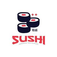 sushi logotipo restaurante japonês vetor