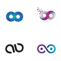 design de vetor de logotipo de loop infinito colorido.