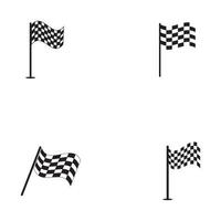 desenho de ícone de bandeira de corrida vetor