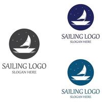 vetor de modelo de logotipo de barco à vela