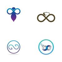 design de vetor de logotipo de loop infinito colorido.