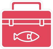 estilo de ícone de refrigerador de peixe vetor