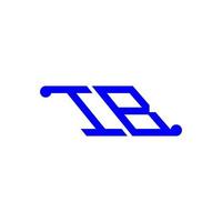 design criativo do logotipo da carta ib com gráfico vetorial vetor