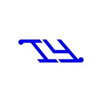 design criativo do logotipo da letra iy com gráfico vetorial vetor