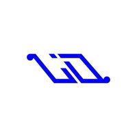 design criativo do logotipo da carta ld com gráfico vetorial vetor