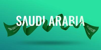 arábia saudita decorada com bandeira vetor