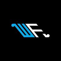 design criativo de logotipo de carta wf com gráfico vetorial vetor
