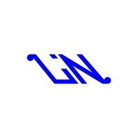 ln design criativo de logotipo de carta com gráfico vetorial vetor