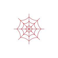 ícone de linha de aranha de vetor vermelho eps10 isolado no fundo branco. símbolo de contorno de rede de aranha em um estilo moderno simples e moderno para o design do seu site, logotipo, pictograma e aplicativo móvel