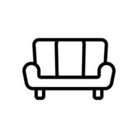 vetor de ícone de sofá em casa. ilustração de símbolo de contorno isolado