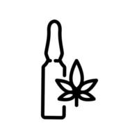 soro de cannabis na ilustração de contorno de vetor de ícone de cápsula