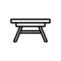 ilustração de contorno de vetor de ícone de marceneiro de mesa de aplainamento de madeira