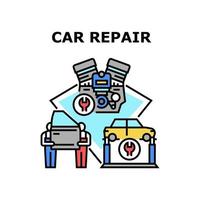 ilustração de cor de conceito de serviço de reparação de automóveis vetor