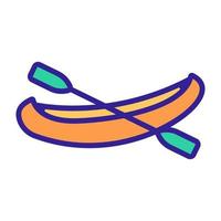 canoa para vetor de ícone de turismo. ilustração de símbolo de contorno isolado