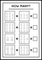 quantas velas de natal, jogo para crianças. ilustração vetorial, planilha para impressão vetor