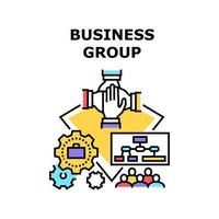 ilustração de cor de conceito de vetor de grupo de negócios