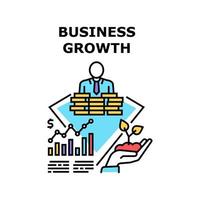ilustração de cor de conceito de vetor de crescimento de negócios
