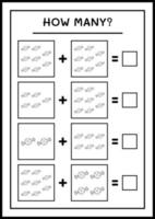 quantos doces de natal, jogo para crianças. ilustração vetorial, planilha para impressão vetor