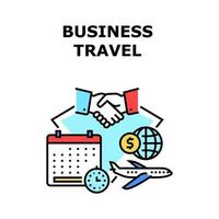 ilustração de cor de conceito de vetor de viagens de negócios