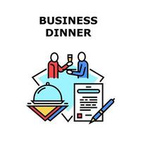 ilustração de cor de conceito de vetor de jantar de negócios