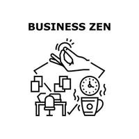 ilustração de conceito de vetor zen de negócios preto