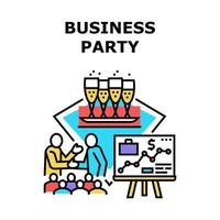 ilustração de cor de conceito de vetor de festa de negócios