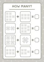 quantos osso, jogo para crianças. ilustração vetorial, planilha para impressão vetor