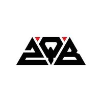 design de logotipo de letra de triângulo zqb com forma de triângulo. monograma de design de logotipo de triângulo zqb. modelo de logotipo de vetor de triângulo zqb com cor vermelha. logotipo triangular zqb logotipo simples, elegante e luxuoso. zqb
