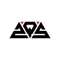 design de logotipo de letra de triângulo zqs com forma de triângulo. monograma de design de logotipo de triângulo zqs. modelo de logotipo de vetor de triângulo zqs com cor vermelha. logotipo triangular zqs logotipo simples, elegante e luxuoso. zqs