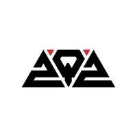 design de logotipo de letra de triângulo zqz com forma de triângulo. monograma de design de logotipo de triângulo zqz. modelo de logotipo de vetor de triângulo zqz com cor vermelha. logotipo triangular zqz logotipo simples, elegante e luxuoso. zqz