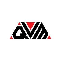 design de logotipo de letra de triângulo qvm com forma de triângulo. monograma de design de logotipo de triângulo qvm. modelo de logotipo de vetor de triângulo qvm com cor vermelha. logotipo triangular qvm logotipo simples, elegante e luxuoso. qvm