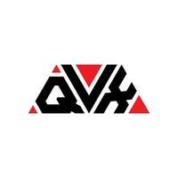 design de logotipo de letra de triângulo qvx com forma de triângulo. monograma de design de logotipo de triângulo qvx. modelo de logotipo de vetor de triângulo qvx com cor vermelha. logotipo triangular qvx logotipo simples, elegante e luxuoso. qvx