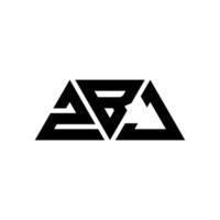 design de logotipo de letra de triângulo zbj com forma de triângulo. monograma de design de logotipo de triângulo zbj. modelo de logotipo de vetor de triângulo zbj com cor vermelha. zbj logotipo triangular logotipo simples, elegante e luxuoso. zbj