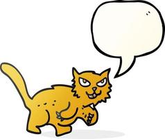 gato de desenho animado de bolha de fala vetor