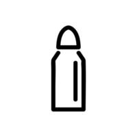 vetor de ícone de bala. ilustração de símbolo de contorno isolado