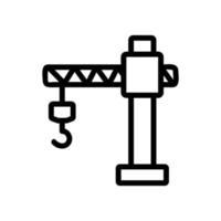 vetor de ícone de construção de guindaste. ilustração de símbolo de contorno isolado