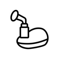 ilustração de contorno de vetor de ícone de bomba de mama elétrica