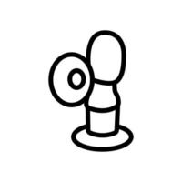ilustração de contorno de vetor de ícone de mama de bomba de borracha