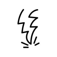 vetor de ícone de relâmpago. ilustração de símbolo de contorno isolado