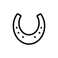 vetor de ícone de ferradura de ferreiro. ilustração de símbolo de contorno isolado