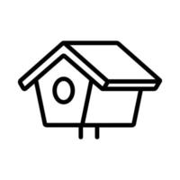 vetor de ícone de casa de pássaro. ilustração de símbolo de contorno isolado