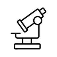 vetor de ícone de microscópio. ilustração de símbolo de contorno isolado