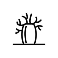 vetor de ícone de baobá. ilustração de símbolo de contorno isolado