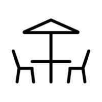 vetor de ícone do terraço de verão. ilustração de símbolo de contorno isolado
